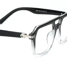 Aviator Black/Clear Eyeglasses
