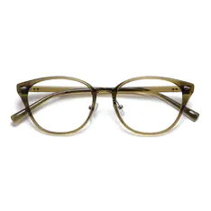 Cat-eye Transparent Green Eyeglasses