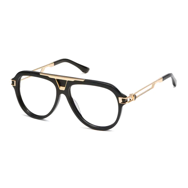 Aviator Black/Gold Eyeglasses