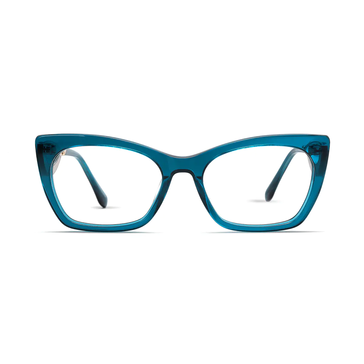 Cat-eye Transparent Blue Eyeglasses