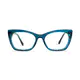 Cat-eye Transparent Blue Eyeglasses
