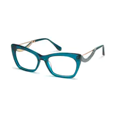 Cat-eye Transparent Blue Eyeglasses