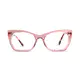 Cat-eye Transparent Pink Eyeglasses