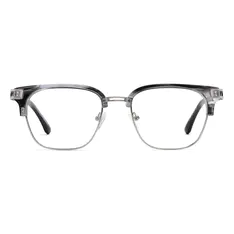 Browline Transparent Gray Eyeglasses