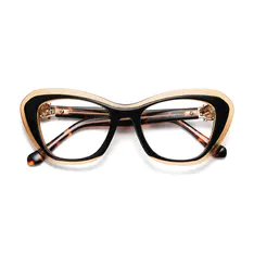 Cat-eye Black/Gold Eyeglasses