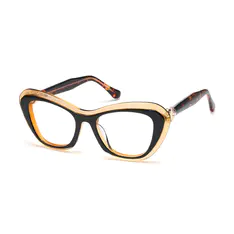 Cat-eye Black/Gold Eyeglasses