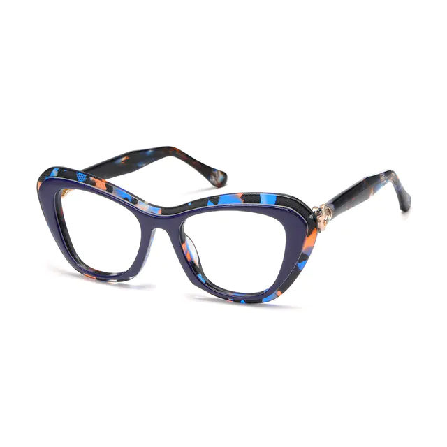 Cat-eye Blue Eyeglasses