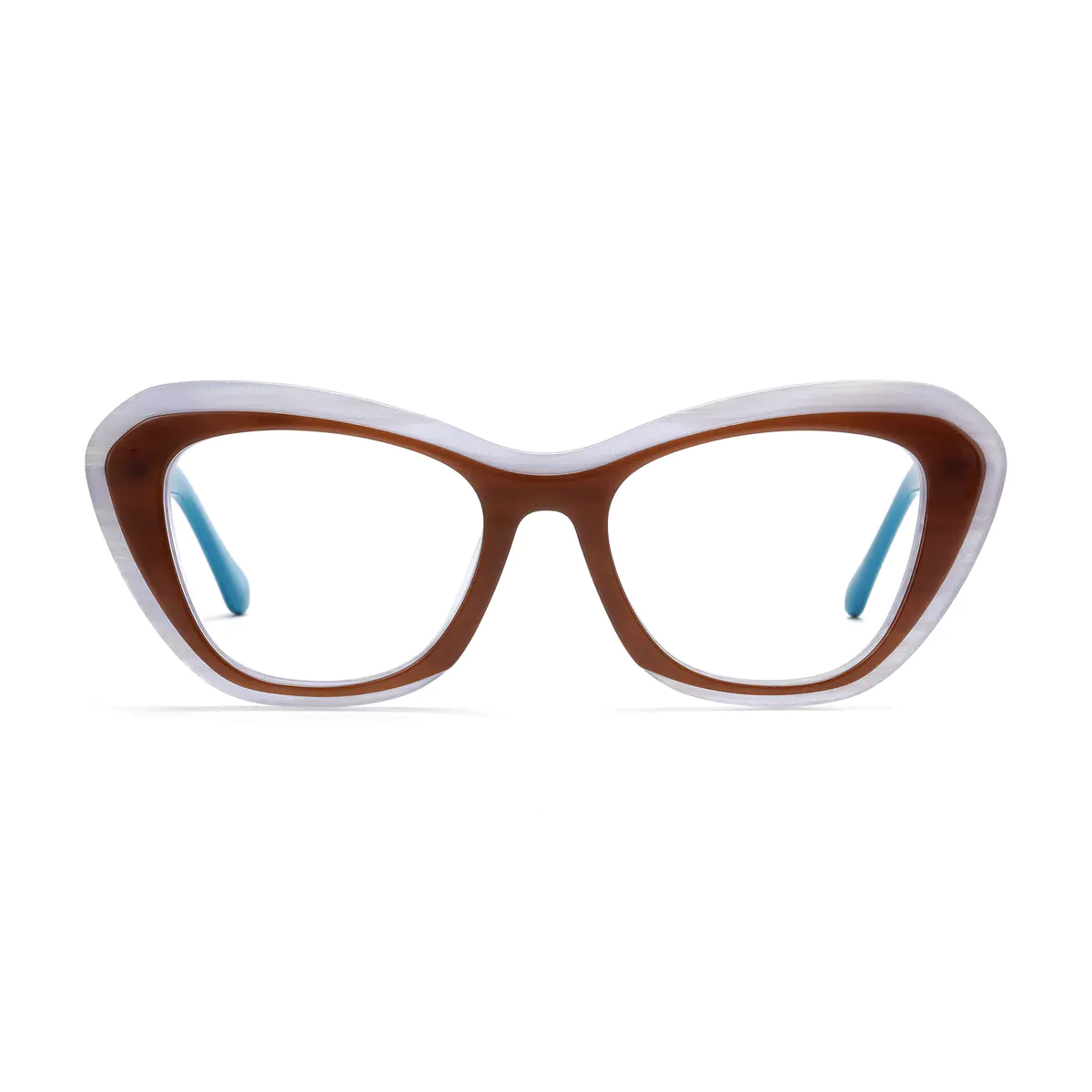 Cat-eye Brown Eyeglasses