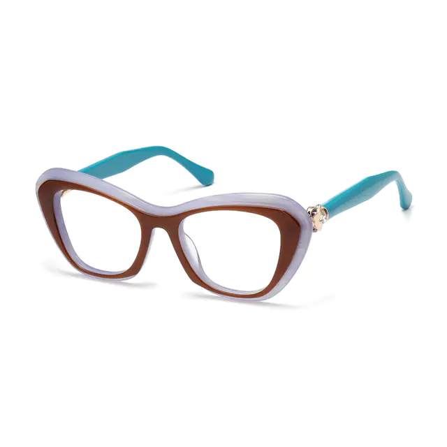 Cat-eye Brown Eyeglasses