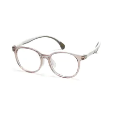 Kids' Oval Transparent Brown Eyeglasses