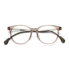 Kids' Oval Transparent Brown Eyeglasses