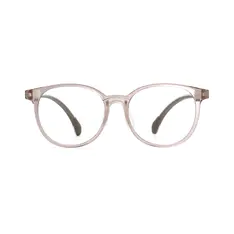 Kids' Oval Transparent Brown Eyeglasses