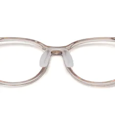 Kids' Oval Transparent Brown Eyeglasses