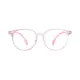 Kids' Oval Transparent Pink Eyeglasses