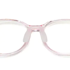 Kids' Oval Transparent Pink Eyeglasses
