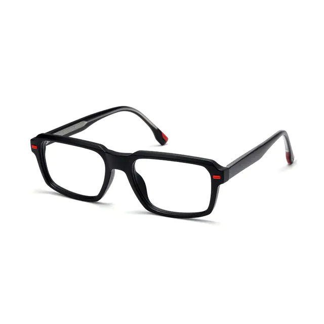 Rectangle Black Sport Eyeglasses