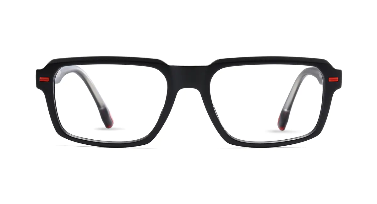Rectangle Black Sport Eyeglasses