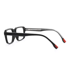 Rectangle Black Sport Eyeglasses