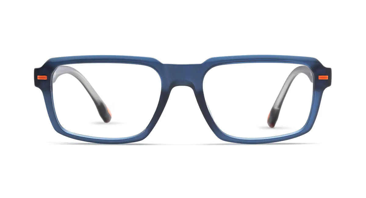 Rectangle Blue Sport Eyeglasses