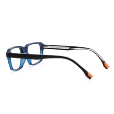 Rectangle Blue Sport Eyeglasses