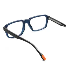 Rectangle Blue Sport Eyeglasses