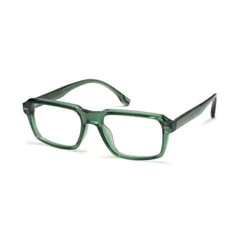 Rectangle Green Sport Eyeglasses