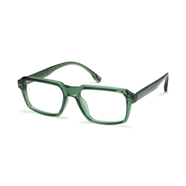 Rectangle Green Sport Eyeglasses