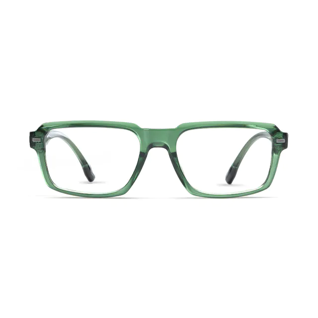 Rectangle Green Sport Eyeglasses