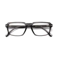 Rectangle Transparent Gray Sport Eyeglasses