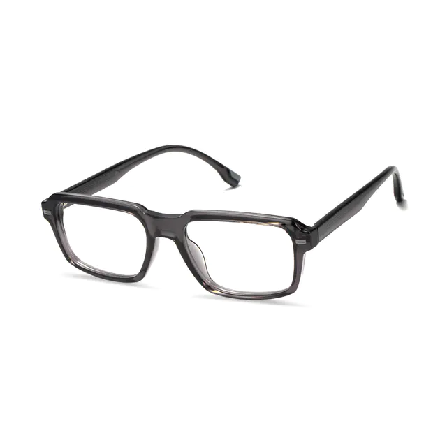 Rectangle Transparent Gray Sport Eyeglasses