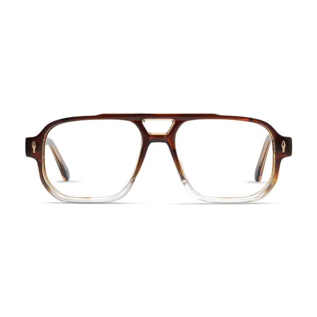 Aviator Gradient Brown Eyeglasses