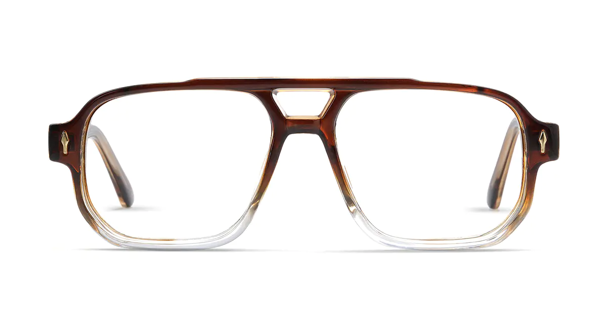 Aviator Gradient Brown Eyeglasses