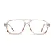 Aviator Transparent Amber Eyeglasses