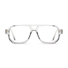 Aviator Transparent Gray Eyeglasses
