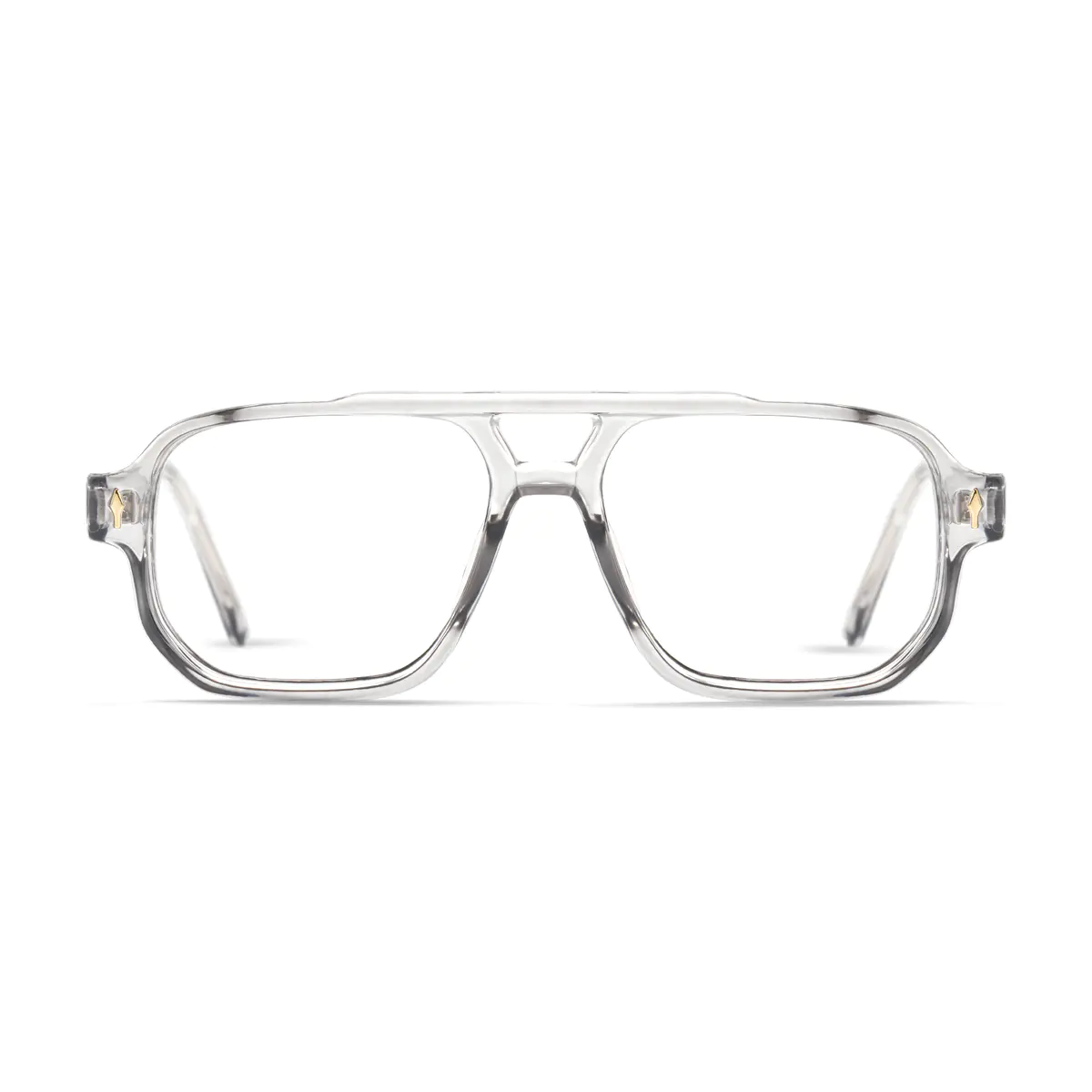 Aviator Transparent Gray Eyeglasses