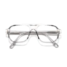 Aviator Transparent Gray Eyeglasses
