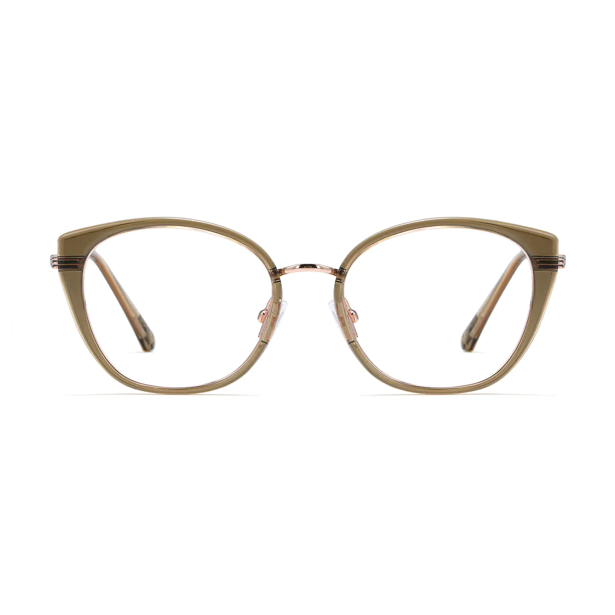 Cat-eye Transparent Green Eyeglasses