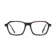 Rectangle Transparent Brown Eyeglasses
