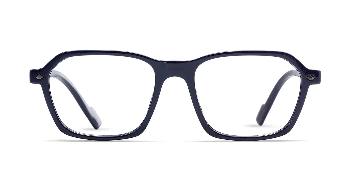 Rectangle Blue Eyeglasses