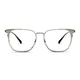 Square Transparent Gray Eyeglasses