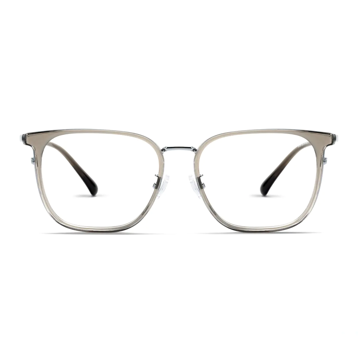 Square Transparent Gray Eyeglasses