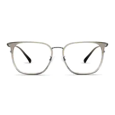 Square Transparent Gray Eyeglasses