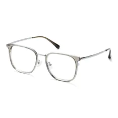 Square Transparent Gray Eyeglasses