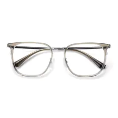 Square Transparent Gray Eyeglasses
