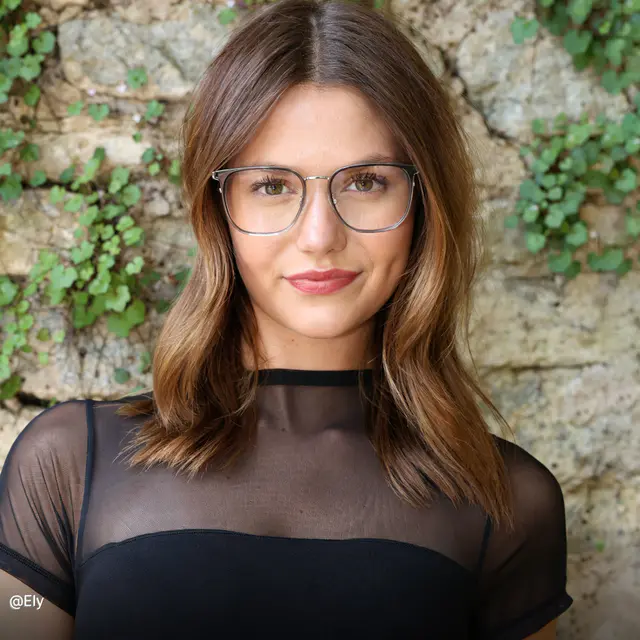 Square Transparent Gray Eyeglasses