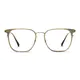 Square Transparent Green Eyeglasses