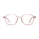 Geometric Transparent Pink Eyeglasses