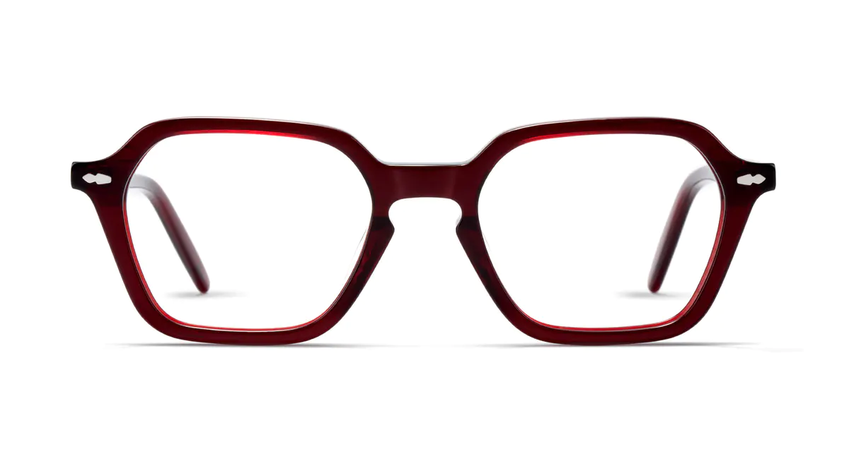 Geometric Red Eyeglasses