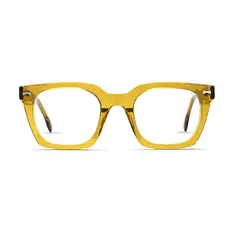 Square Transparent Yellow Eyeglasses