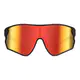 Rectangle Iridescent Red Cycling Sunglasses